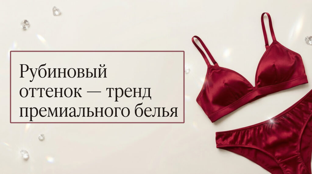 Рубиновый оттенок тренд премиального нижнего белья